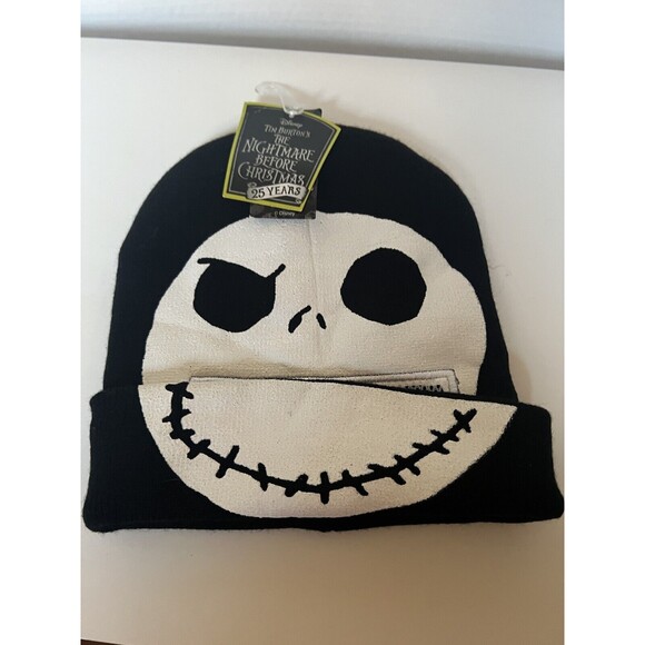 Disney's Beanie Hat Nightmare Before Christmas Jack Skellington FLIP DOWN New - Picture 6 of 6